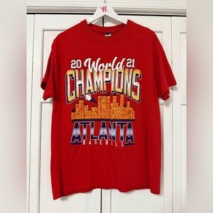 Braves Atlanta Baseball 2021 World Champions Players Red Men/Women Large
